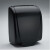 汉顿B2灰色插座面板北欧简约家装主题水晶拨杆86型复古 黑色防溅盒 