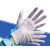 手套 无尘车间净化室洁净电子厂维修防护双面条纹透气薄款 手套白边
