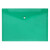 稳斯坦 WST2008 按扣档案袋（10个）透明文件夹 塑料资料袋 防水公文袋 A4袋（透明绿）