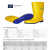 海固 FHX07防化靴 耐酸碱腐蚀 化学品防护靴 消防靴子劳保鞋雨靴 颜色随机发 42