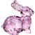 霜魄生日礼物女创意儿童可爱十二生肖情人节工艺装饰品水晶小兔子摆件 蛇(紫色)