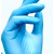 登月一次性手套加厚耐用高弹餐饮清洁实验 橡胶丁腈手套蓝L100只