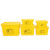 海斯迪克 gnjz-1258 医疗废物周转箱 医疗垃圾转运运转箱黄色垃圾箱加厚 100L带轮