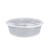 鸣狼 加厚餐盒 透明塑料碗 打包外卖饭盒 快餐具汤碗带盖 500ml圆形透明（50套带盖）