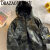 DRAZAO俄罗斯阿尔法外套男潮牌重磅大码迷彩冲锋衣oversize连帽工装夹克 绿迷彩 XL (125~145斤可穿)