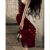 JTKW2024显瘦质感高级感高端精致长裙红色无袖吊带亮片连衣裙子女 裙子 XL 建议126-140