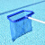 谋福（CNMF） 215游泳池打捞网伸缩杆加强深水叶网泳池加密捞网水池深水网（ 蓝色加密深水网 3米杆）