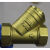 Y形过滤器双内丝黄铜空调增压泵铜质丝口 DN25 一寸大体228克