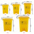 领象 医疗废物垃圾桶医黄色垃圾桶大号带盖脚踏黄色污物桶医疗 垃圾桶商用垃圾桶20L