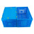 JGY2482 塑料折叠 周转筐 蓝色加厚果蔬配送摺叠框 塑胶可带盖拆叠周转筐600*400 530*410*175mm（无盖） 周转箩