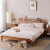 溪木工坊 实木床新中式老榆木双人床卧室家具 素朴床 1.2米素面款+净几*1