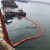 河道水面pvc围油栏固体浮子式拦污带橡胶围堵防污染码头围挡 桔红色PVC350