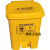 垃圾桶脚踏桶带盖分类污物桶黄色加厚塑料桌面利器盒医院用  乐贝静 5L黄色摇盖桶