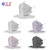 紫羲ZXFH.NET韩版鱼嘴一次性防护口罩 水刺布鱼鳞印花成人 儿童口罩 蕾丝粉花 均码10个装