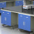 艾科堡实验室工作台钢木实验室操作台防腐蚀理化板实验桌 3000长*750宽*800高 钢木边台桌一套