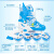 迪士尼儿童滑冰鞋3至6溜冰鞋男孩女孩小学生初学旱冰鞋直排滑冰鞋轮滑鞋 单闪套装(护具6件套+头盔) 粉色中码(33码-37码大小可调)