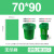 可降解垃圾分类环卫大垃圾袋大号60环卫特大号商用厨余垃圾袋 45*55绿色3卷90只 加厚