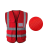 三茂反光安全背心定制logo建筑工地施工反光衣 网格布多口袋大红色