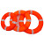 防汛救生圈救生浮圈实心游泳泡沫圈 橙色包布泡沫款 救生圈 塑料2.5kg加强款