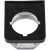 22mm按钮保护罩翻盖开关防护座方形孔标识牌背扣式黑色平钮带弹簧 按钮标识牌背扣式22mm