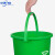 中环力安 10升20升手提垃圾分类垃圾桶 A 10L带盖带手（扁平带滤网）绿