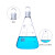 BBSP 磨口具塞三角烧瓶 实验室玻璃仪器具塞锥形瓶 100ml(2个) 磨口具塞三角烧瓶