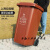 定制适用240l户外分类垃圾桶带轮盖子环卫大号容量商用小区干湿分离垃圾箱 黑色100升加厚桶
