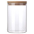 大小号高硼硅透明玻璃瓶茶叶杂粮收纳储物样品展示盒密封装饰罐子 直径12厘米高25厘米+竹盖 （235I