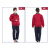 谋福 工厂车间劳保棉袄 冬季夹克 短款立领棉衣工作服 枣红 身高185以上/体重200以上（5XL） 