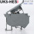 UK5-HESI UK5RD带灯4平方保险熔断器保险丝UK接线端子排导轨式LED UK5-HESI (220V)带灯 灰色