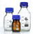 Tigergene 蜀牛蓝盖试剂瓶棕色透明玻璃螺口广口化学实验室密封采样瓶样品取样瓶 透明500ml