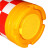 德威狮 防撞桶 道路安全警示反光桶塑料水马 滚塑防撞桶400mm*700mm 单位：个