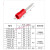 PTV针型预绝缘端子针形冷压接线端子线鼻子插针接线0.5-6平方 PTV1.25-10(1000只/包)红色