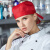 屿汐包头巾帽子男士酒店厨师帽头巾厨房工作帽中西餐服务员海盗帽韩式日式包头帽 红白条