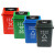 定制适用适用于塑料垃圾分类垃圾桶带盖翻摇盖学校小区工业办公区塑料环卫 10L蓝色(可回收物)