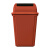 科力邦（Kelibang) 户外垃圾桶 大号60L干湿分类垃圾桶市政环卫商用弹盖翻盖垃圾桶 棕色 KB1044 湿垃圾