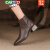 卡帝乐鳄鱼（CARTELO）百搭鞋女短靴2023年冬季新款舒适真皮粗跟切尔西靴 黑色 粗跟4.5厘米 34