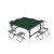 讯阳 1.1米野战桌椅多功能野战折叠餐桌便携式军绿色手提桌椅 一桌八马扎
