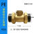 PE黄铜止回阀水管水表DN15/20/25单向阀4/6分1寸横式卧式逆止阀6 PE40 均码