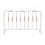 ZUIDID马拉松活动护栏加厚铁马护栏市政隔离移动安全防护栏施工围栏 32管1x1.5米红白5.2斤