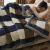 语桐加厚牛奶豆豆绒毛毯冬季法兰珊瑚绒宿舍小毯子办公室午睡盖毯被子 良品-大方格蓝 200x230cm