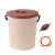 益美得 FW1276  过滤桶塑料废水桶过滤垃圾筒茶水桶茶渣桶   卡其色桶套装+1.2米管带球 
