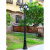 动真格（DongZhenGe）欧式小区路灯双头草坪灯防水户外花园别墅景观灯3米高杆灯AA 2.0米3头 古铜色 送LED光源