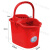 加厚塑料拖把桶带滑轮地拖桶老式拖布桶墩布挤水桶旋转拧水桶定制 红色738款