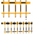 双层栅栏道闸停车场铝合金抬杆小区门升降电动遥控道闸机四方栅栏 捷顺四方黄黑栅栏2.5米