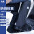 兆燊 防水防雨鞋套 户外高筒加厚鞋套徒步耐磨防滑脚套  黑色2双装 S码（36-37） 