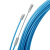 适用于电工穿线神器拉线手动管道多功能引线暗线放线专用工具穿管 滚轮头蓝色10米 (送：2头2