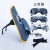 电焊面罩护脸焊工防护眼镜头戴式护目氩弧焊接二保焊烧电焊机牛皮 牛皮面罩+3色眼镜（送1个绑带）