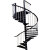 智宙室外旋转楼梯 弧形楼梯 铁艺扶手钢结构楼梯定制户外消防铁艺楼梯 3毫米踏板拉丝款