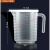 量杯 塑料 带刻度量筒厨房烘培奶茶店器具小工具塑料量具计量杯加厚全套JYH 1000cc 带盖